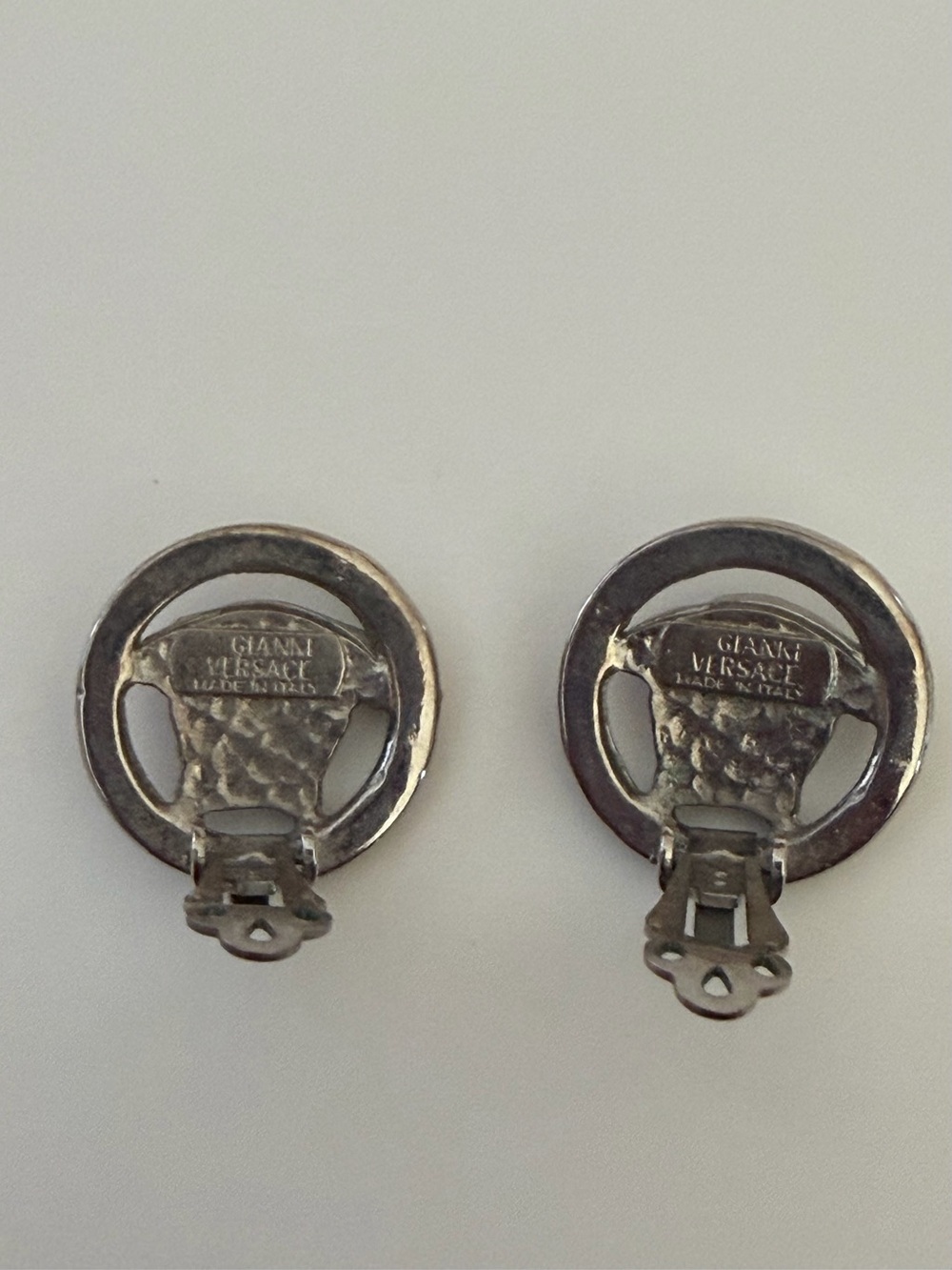 Versace Medusa Circle Clip On Earrings - Picture 3 of 4